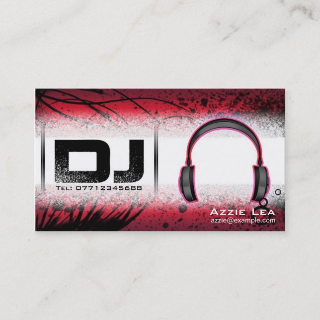 DJ Business Card - customizable (Front)