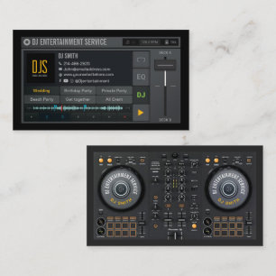 DJ Business Card, DJ Event Service, Entertainment Card