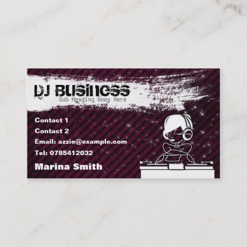 DJ Business Card [female] - customisable
