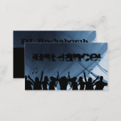 Dj Business Card Music blue Retro Dance 2 (Front/Back)
