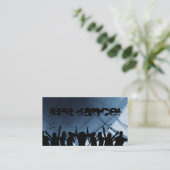 Dj Business Card Music blue Retro Dance 2 (Standing Front)