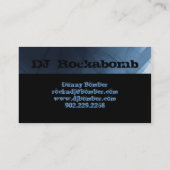 Dj Business Card Music blue Retro Dance 2 (Back)