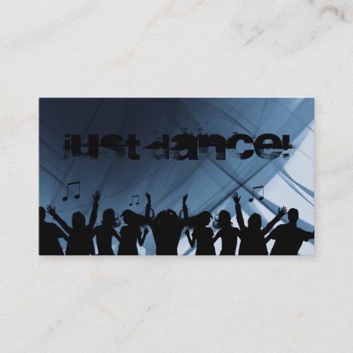 Customizable Dj Business Card Music blue Retro Dance 2