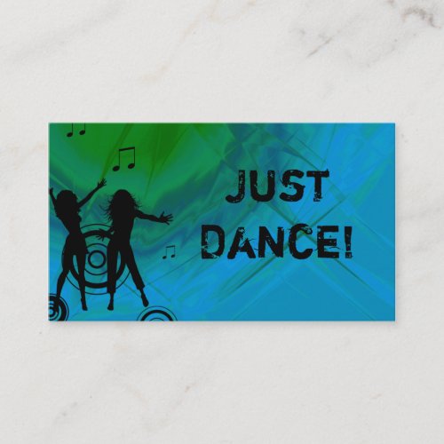 Dj Business Card Music Red blue green Retro Dance