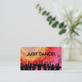 Dj Business Card Music Red Pink Retro Dance 2 (Standing Front)