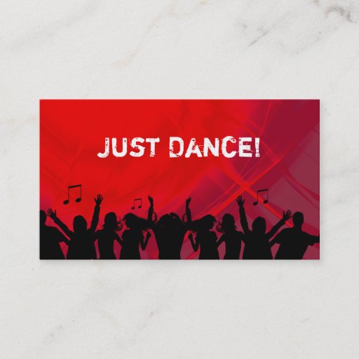Customizable Dj Business Card Music Red Retro Dance 2