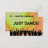 Dj Business Card Music Red yellow Retro Dance 2 (Front/Back)