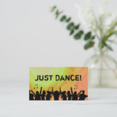 Dj Business Card Music Red yellow Retro Dance 2 (Standing Front)