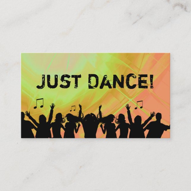 Dj Business Card Music Red yellow Retro Dance 2 (Front)