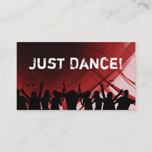 Customizable Dj Business Card Music Ruby Red Retro Dance