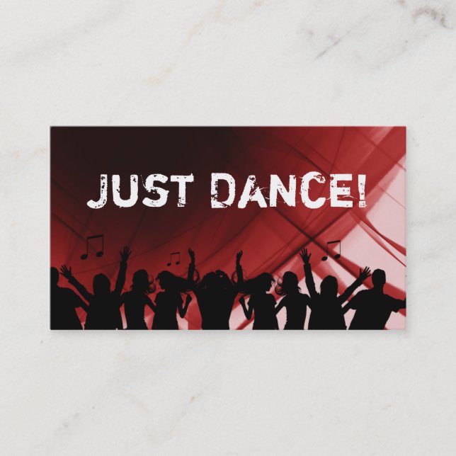 Dj Business Card Music Ruby Red Retro Dance (Front)