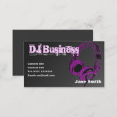 DJ Business Card [pink] - customisable (Front/Back)