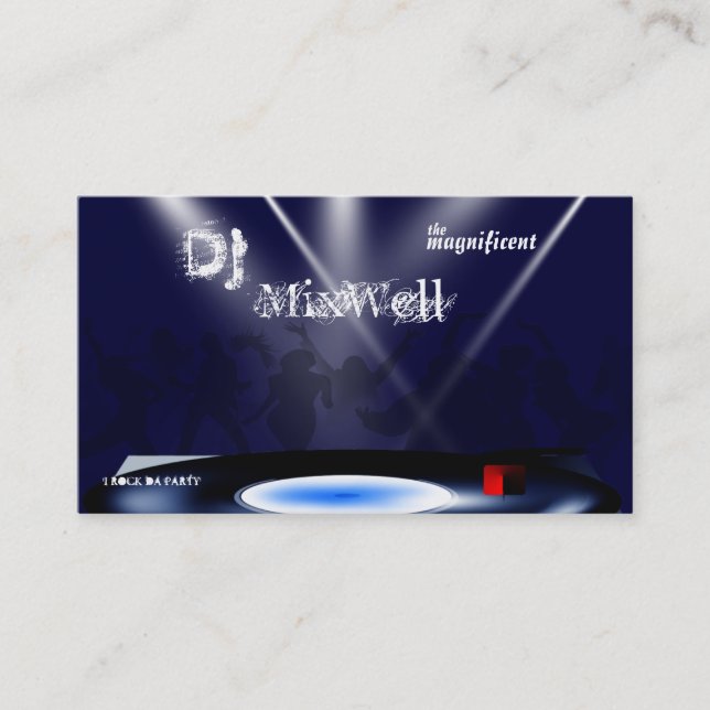 DJ Business Card Template (Front)