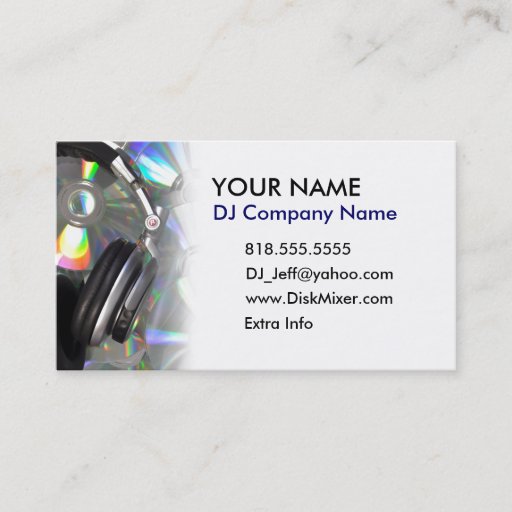 Customizable DJ Business Cards