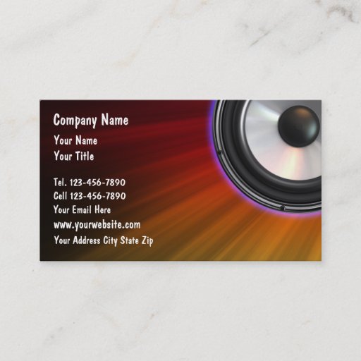 Customizable DJ Business Cards