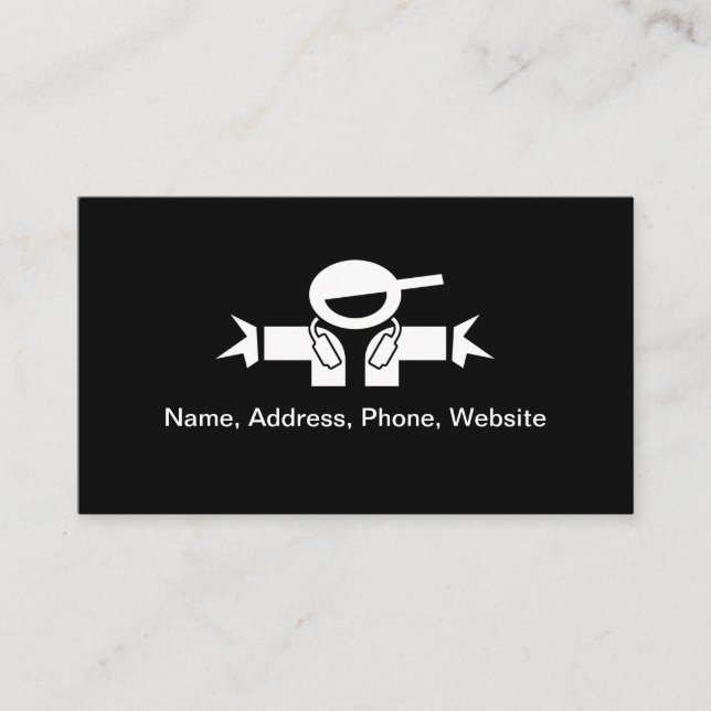 DJ Business Cards with music disc jockey logo (Front)
