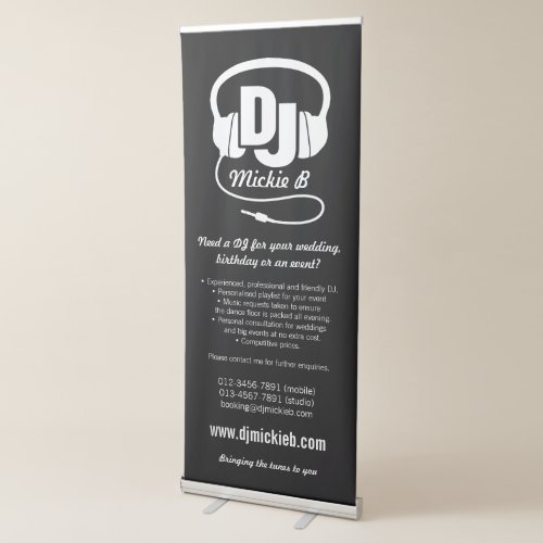 DJ business promotional banner stand