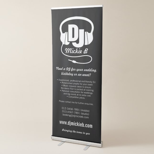 DJ business promotional banner stand (3/4)