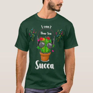 Dj Cactus With Headphones And Sunglasses Plant T-Shirt