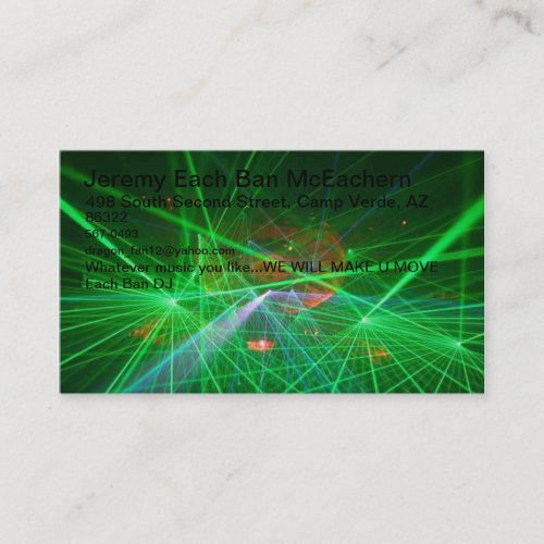Dj Card Business Card