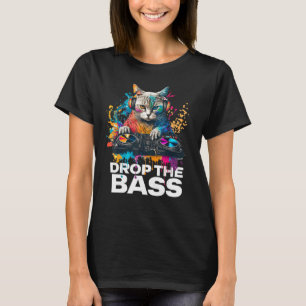 DJ Cat EDM Rave Outfits Vaporwave Clothing Dub Tec T-Shirt