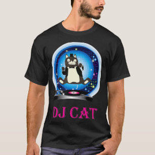DJ Cat Funny Music Cat T-Shirt