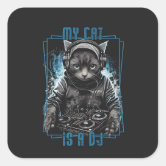 DJ cat with mixer' Sticker