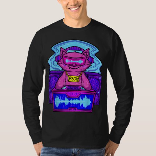 DJ Cat Music Lover Cat Lover Sound House T_Shirt