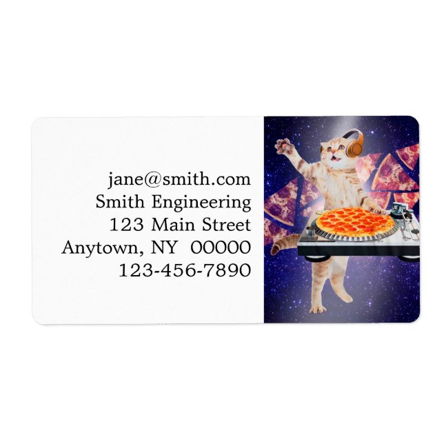 DJ Cat Turntable Mixer Label (Front)