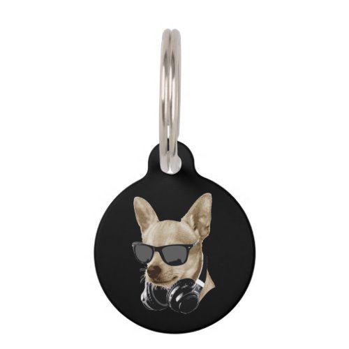 DJ Chihuahua dog Pet ID Tag