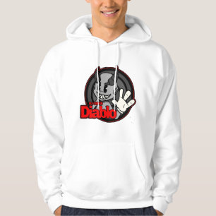 DJ CHRIS DIABLO LOGO 4 WHITE HOODIE