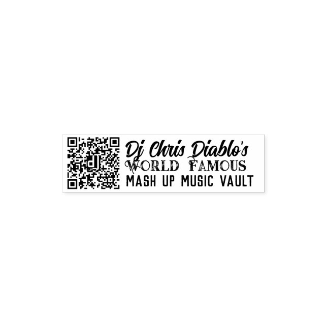 Dj Chris Diablo Self inking stamp (Design)