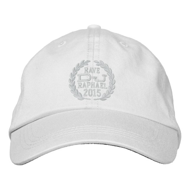 DJ Classic Laurels to Personalize Name Event Year! Embroidered Baseball Hat (Front)