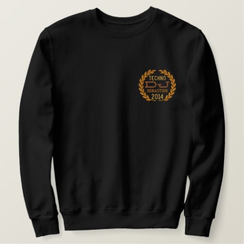 DJ Classic Laurels to Personalize Style Name Year Embroidered Sweatshirt