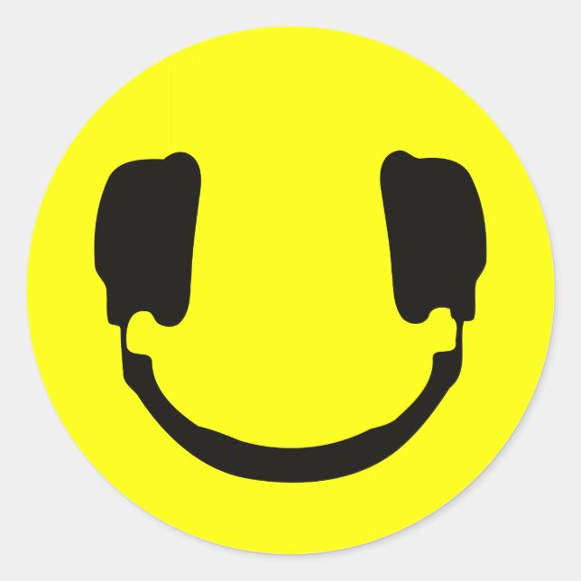 DJ CLASSIC ROUND STICKER (Front)