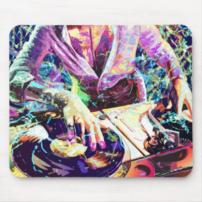 DJ CLUB GIRL MOUSE PAD (Front)
