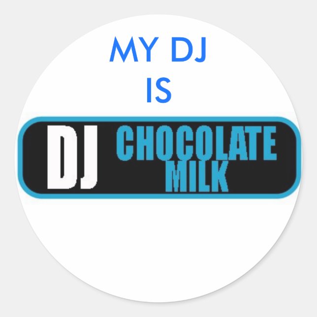 DJ CM, MY DJIS CLASSIC ROUND STICKER (Front)