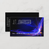 DJ - Color Explosion Black Standard Business Cards (Front/Back)