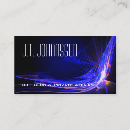 DJ _ Color Explosion Black Standard Business Cards