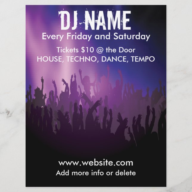 DJ Concert Crowd Music Flyer (Front)