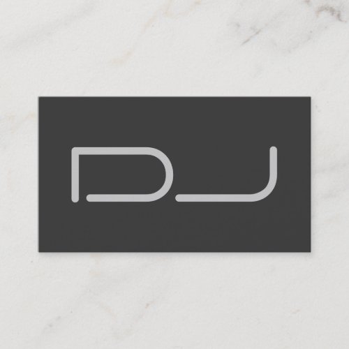 DJ Contemporary Stylish Grey Business Card