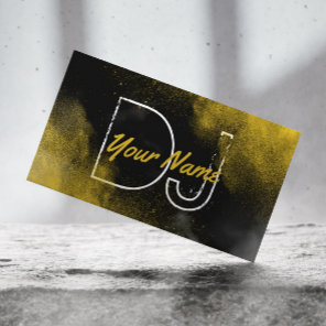 DJ Cool Gold Powder Party Music Business Card