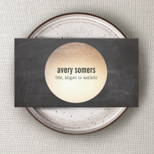 DJ Cool Modern Gold Circle Business Card