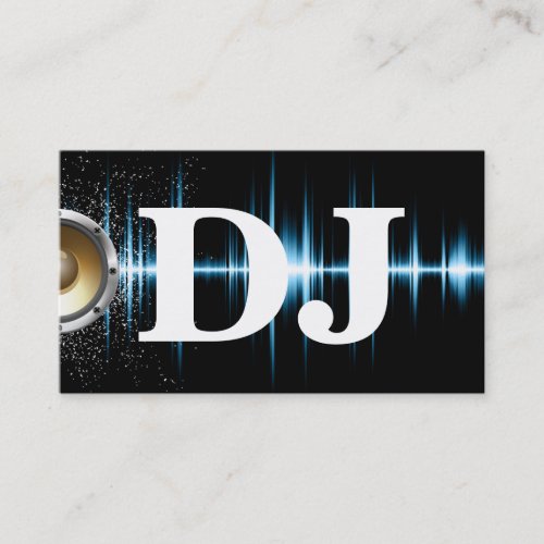 DJ Cool Sound Waves Deejay Business Card