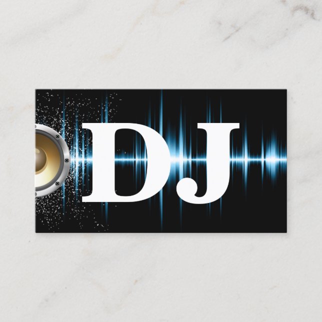 DJ Cool Sound Waves Deejay Business Card (Front)