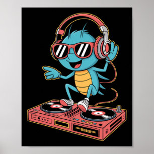 Dj Cricket Spin The Music Party Vibes Poster