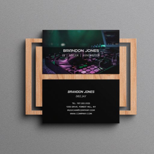 Customizable DJ Custom Business Card