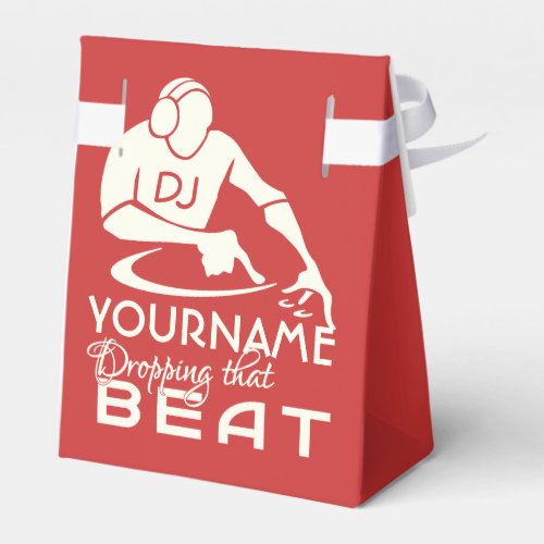 DJ custom color favor boxes