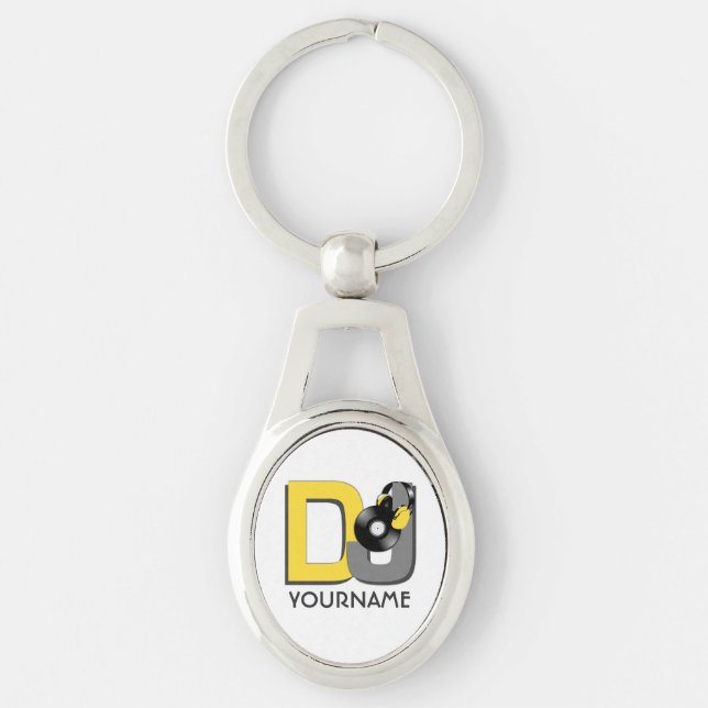 DJ custom color & monogram key chain (Front)