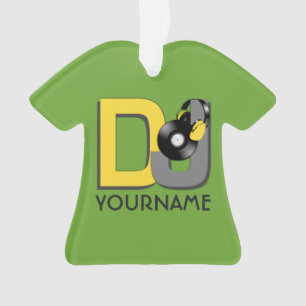 DJ custom color & monogram ornament